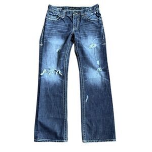 AFFLICTION Black Premium Cooper Relaxed Boot Jeans Size 32